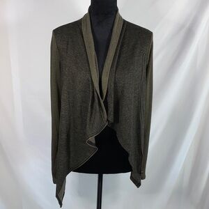 Vanity Olive Women's Draped Moto Style Cardigan Small